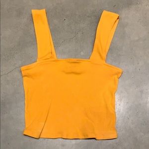 Urban Outfitters yellow cropped tank top